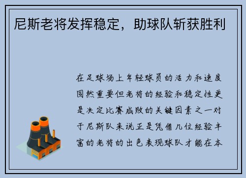 尼斯老将发挥稳定，助球队斩获胜利